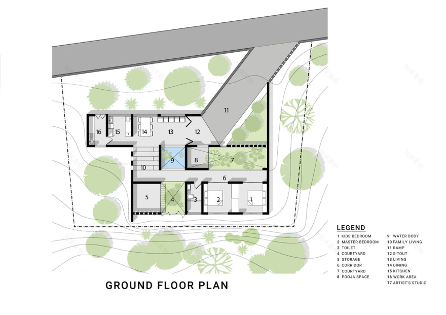 自然共生 · 印度艺术家住宅设计丨A Line Studio-11