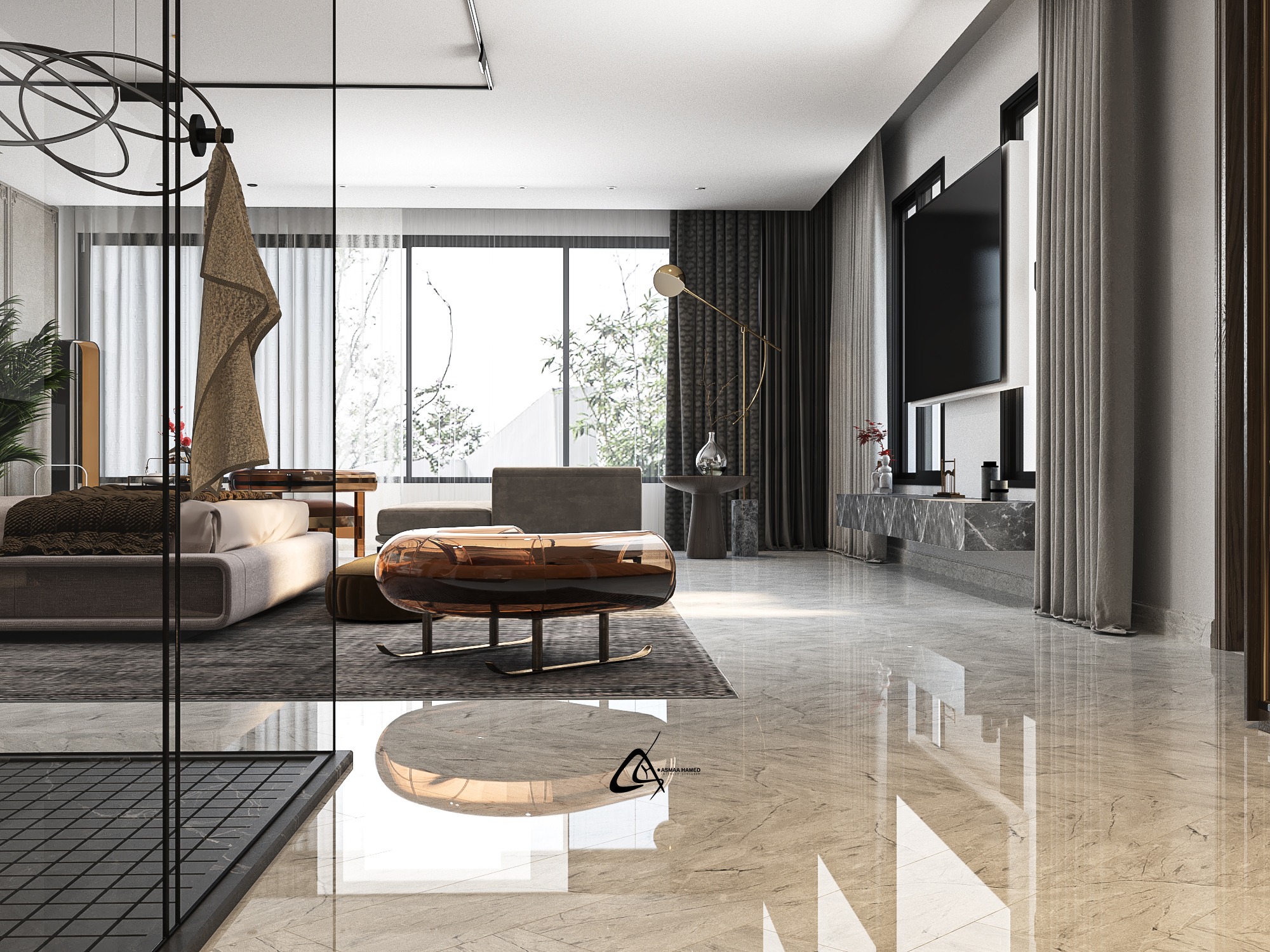 Master bed room with Dressing & Bathroom-0