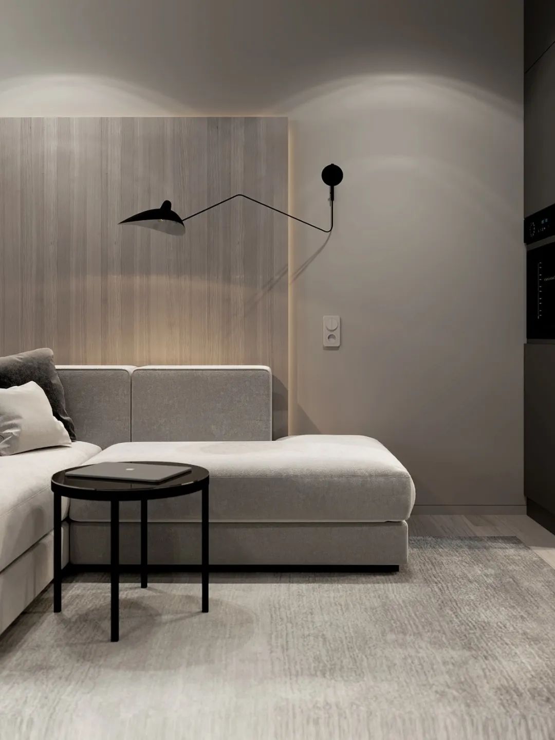 奶油色调黄铜细节,打造 120㎡精致高雅空间丨MARTA SHPACHENKO-58