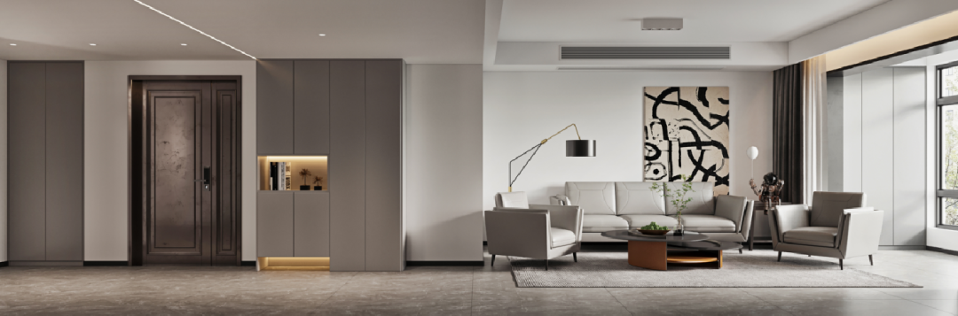 现代时尚之家 · 西安万家灯火复室住宅设计丨中国西安丨西安.大小空间设计-4