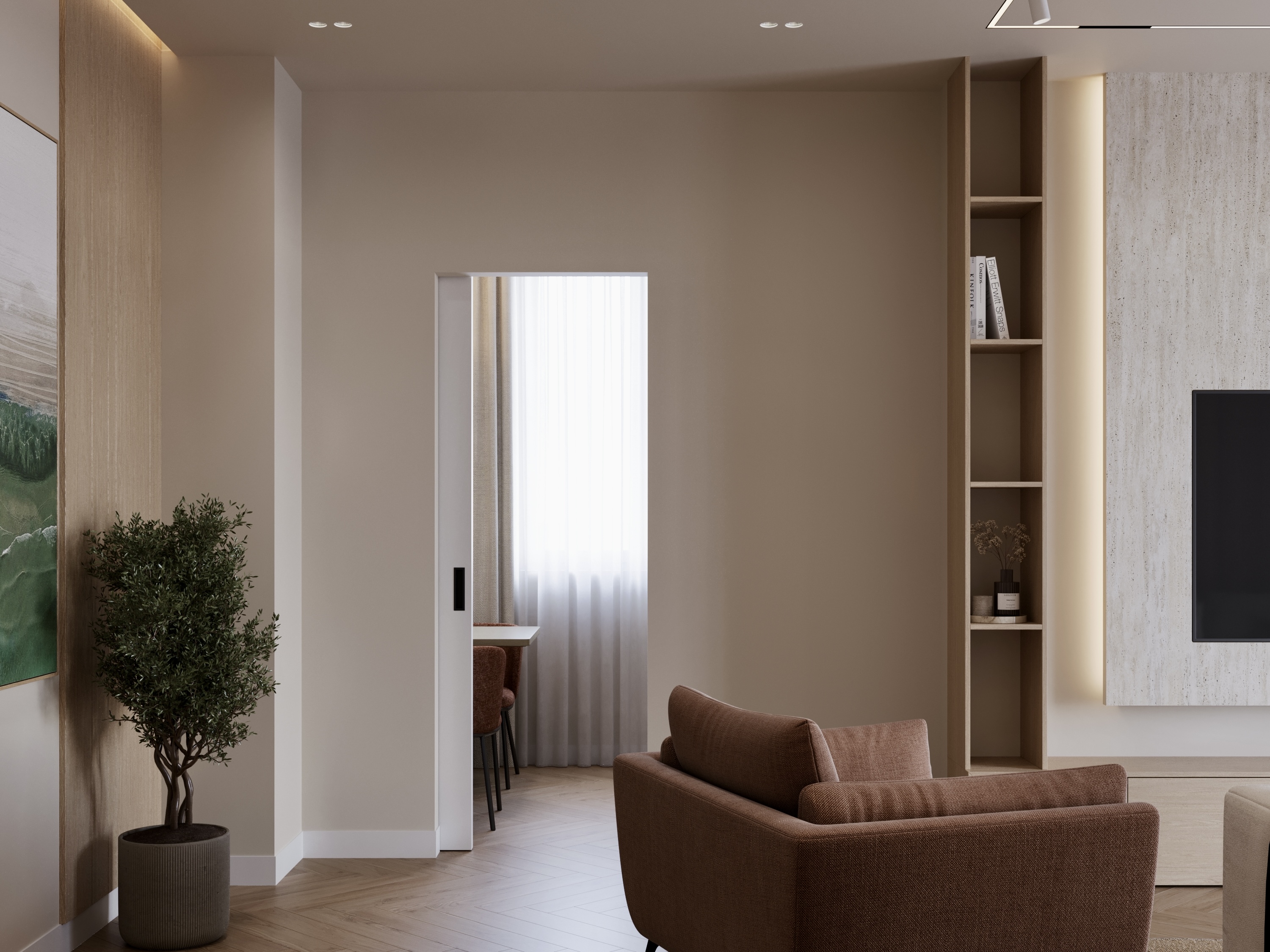 Living Room,KItchen,Hallway室内设计丨ArmeniaYerevan-10