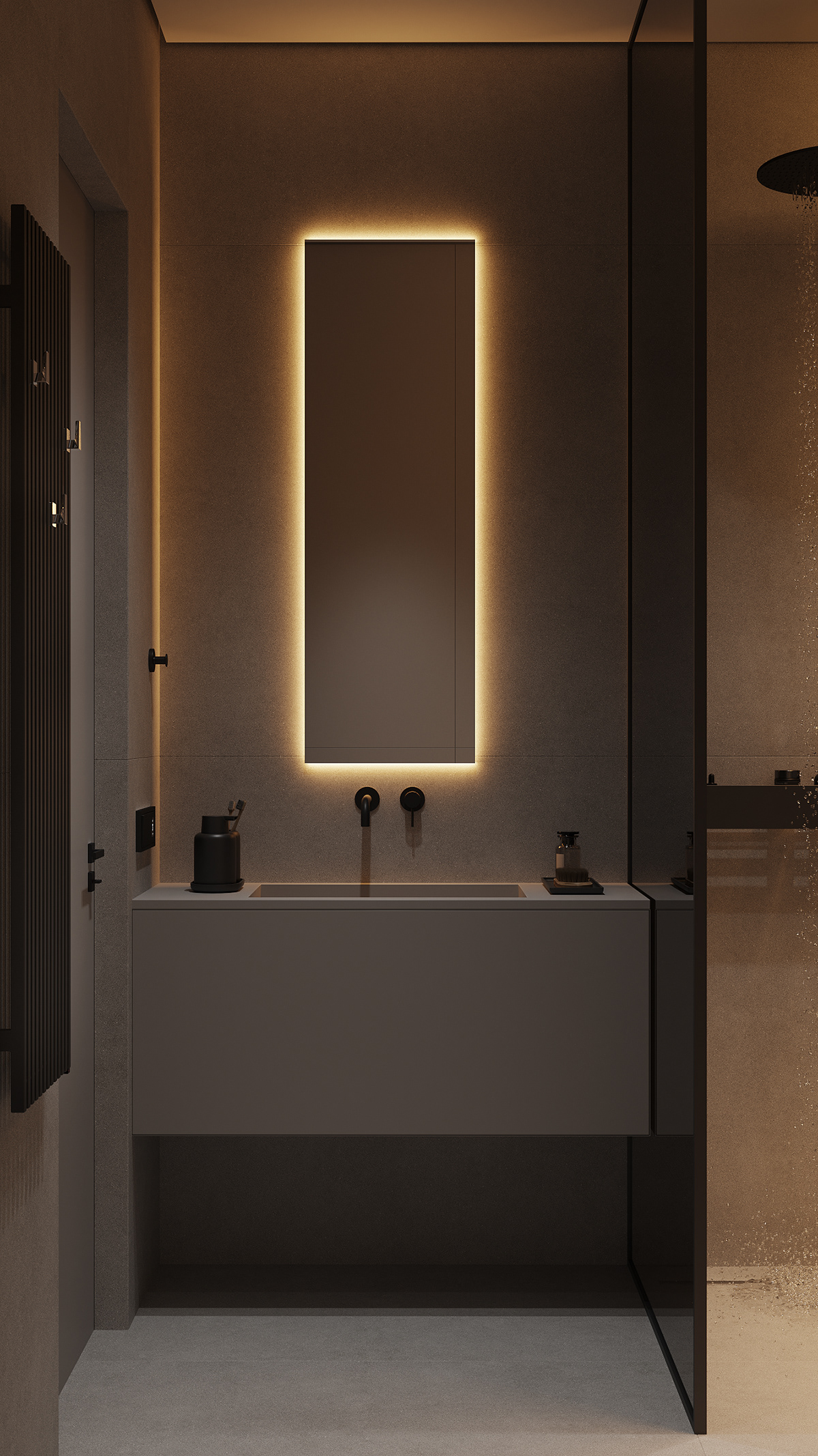 107㎡高级灰色系公寓设计-16