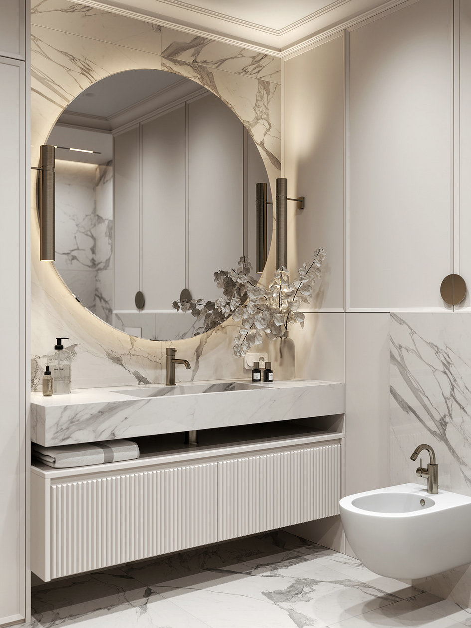 120㎡中性色系住宅设计-19