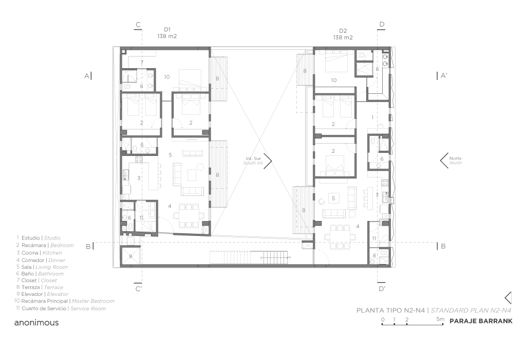 Barrank Building 墨西哥城南部公寓设计-82