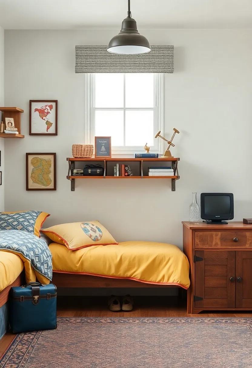 探索风格:打造复古旅行风男孩青少年房间-128