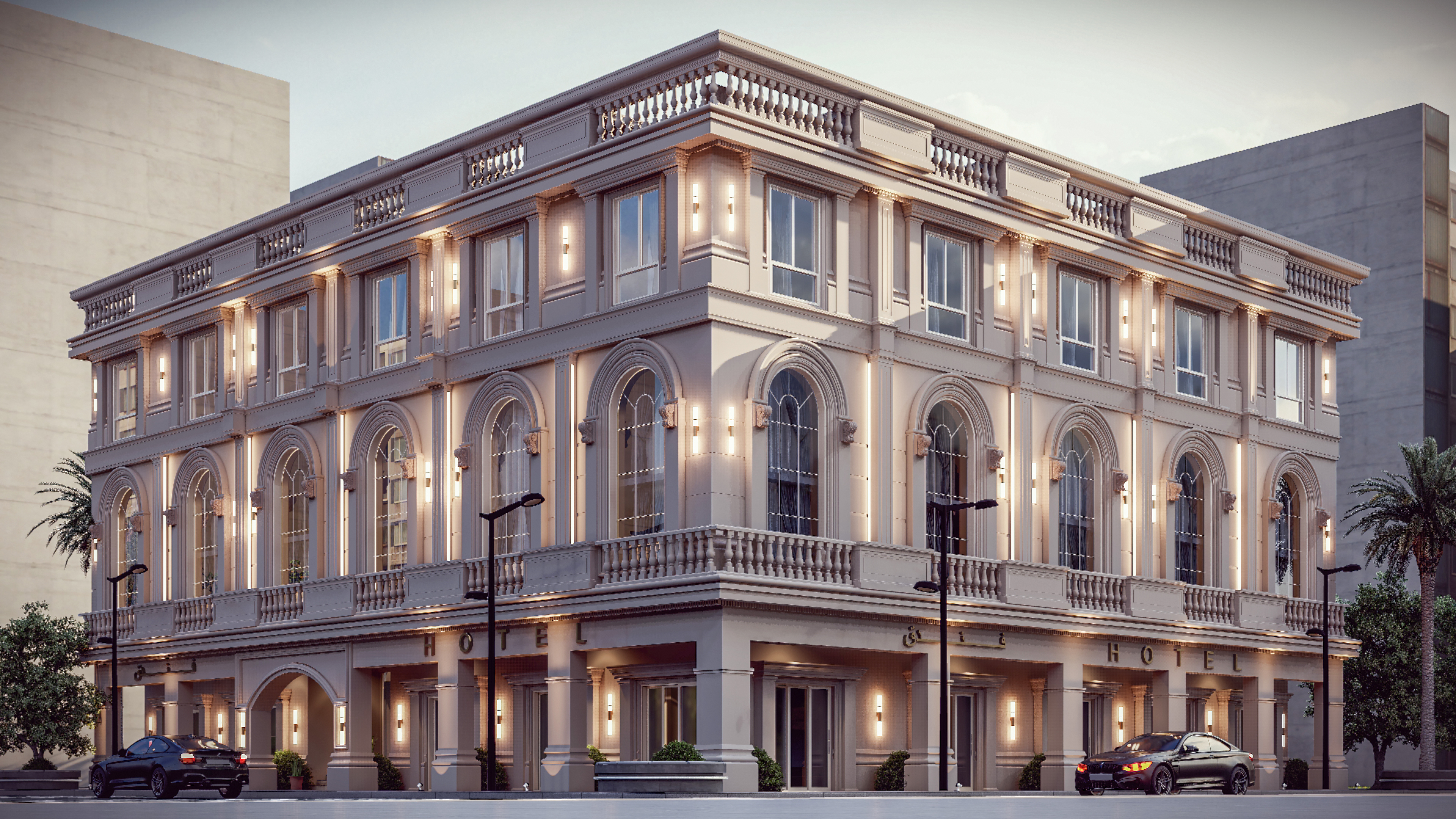 酒店古典式外观丨Arch. Rehab Nabil-5