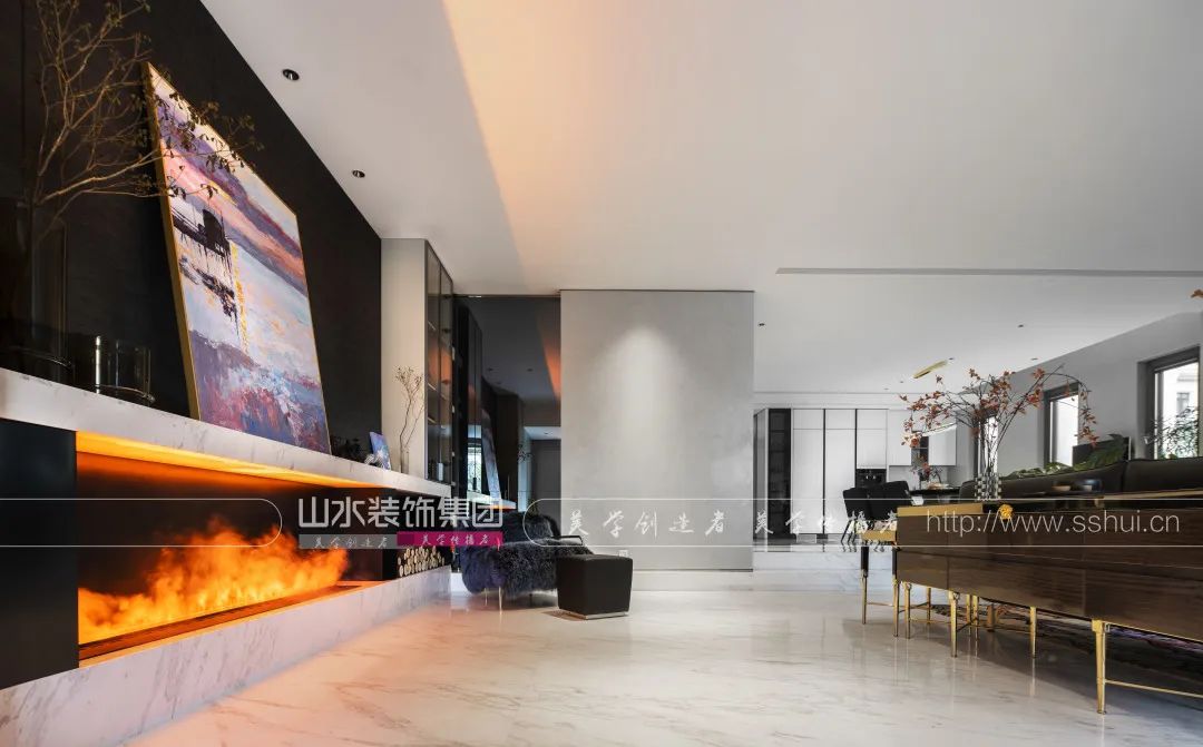 现代轻奢别墅设计丨山水装饰集团-58