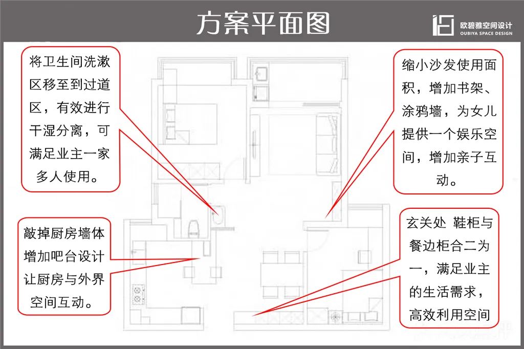 欧碧雅案例 | 76m²老房翻新，北欧风演绎空间魔法-12