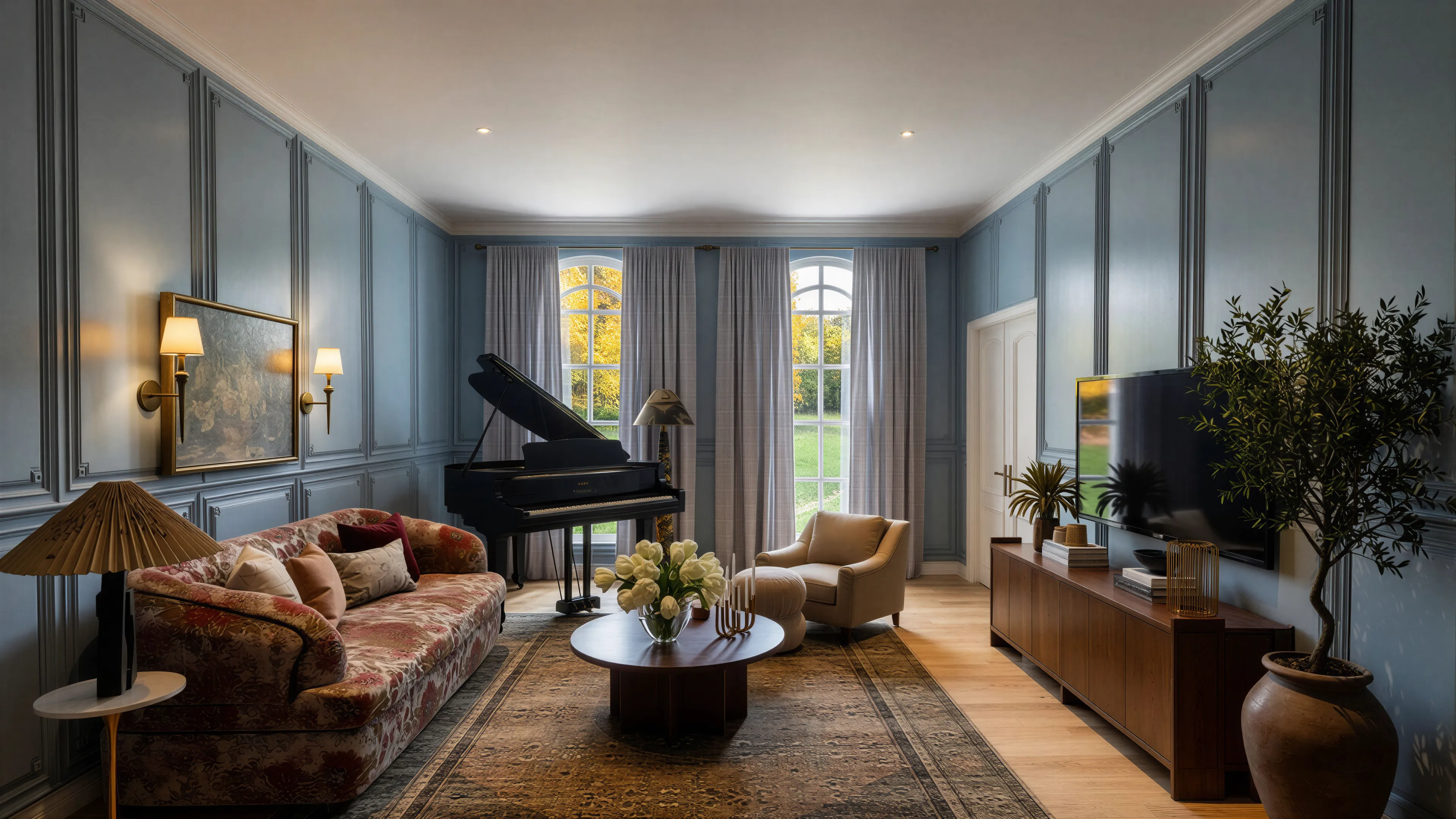 Modern Transitional & Soft Eclectic | Living Room-3