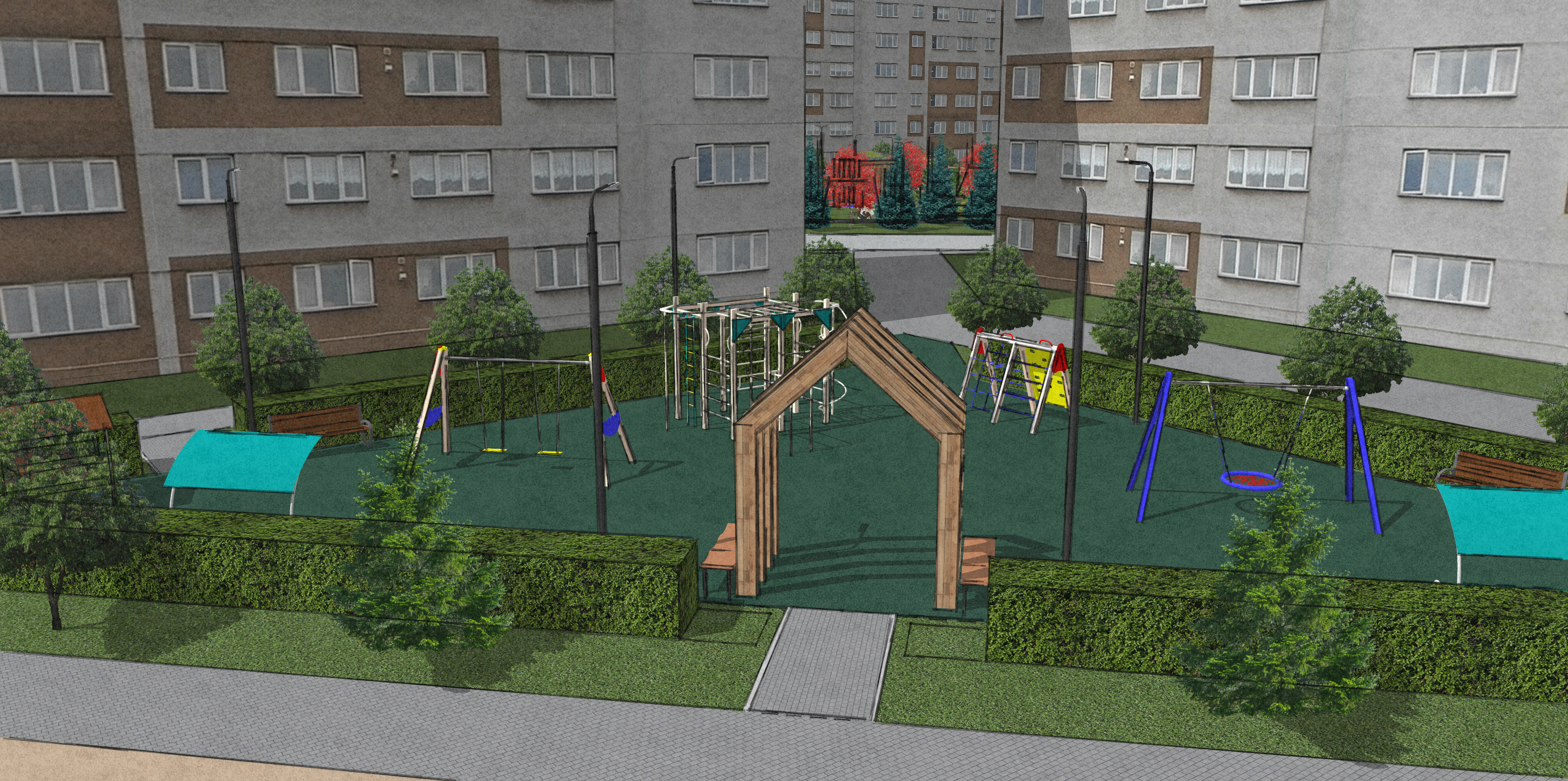 Проект детской площадки 57 мкр. ул. М. Чуйкова 9-6