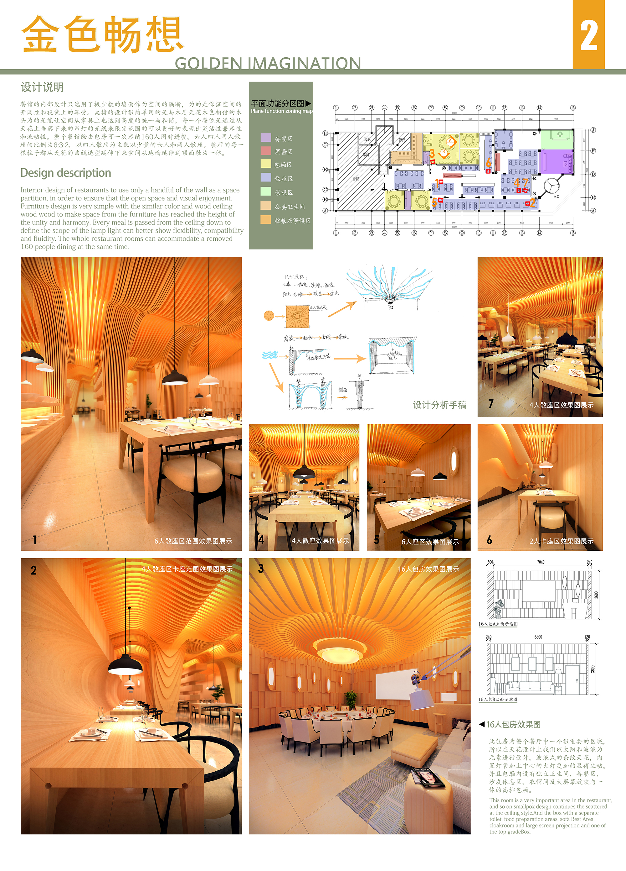 金色畅想 | 阳光海浪沙滩的餐厅设计-2