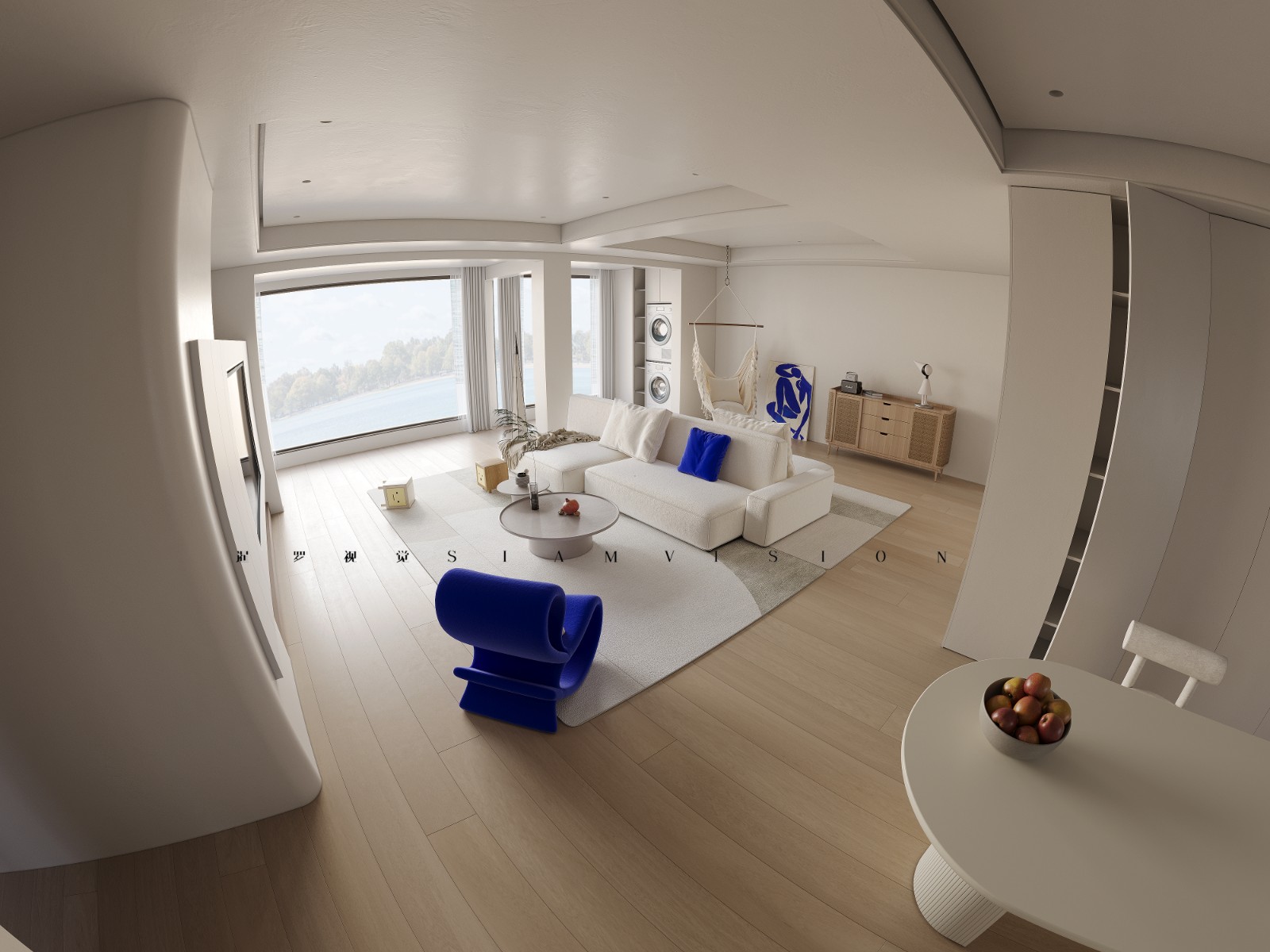 克莱因蓝与奶油色的碰撞-3