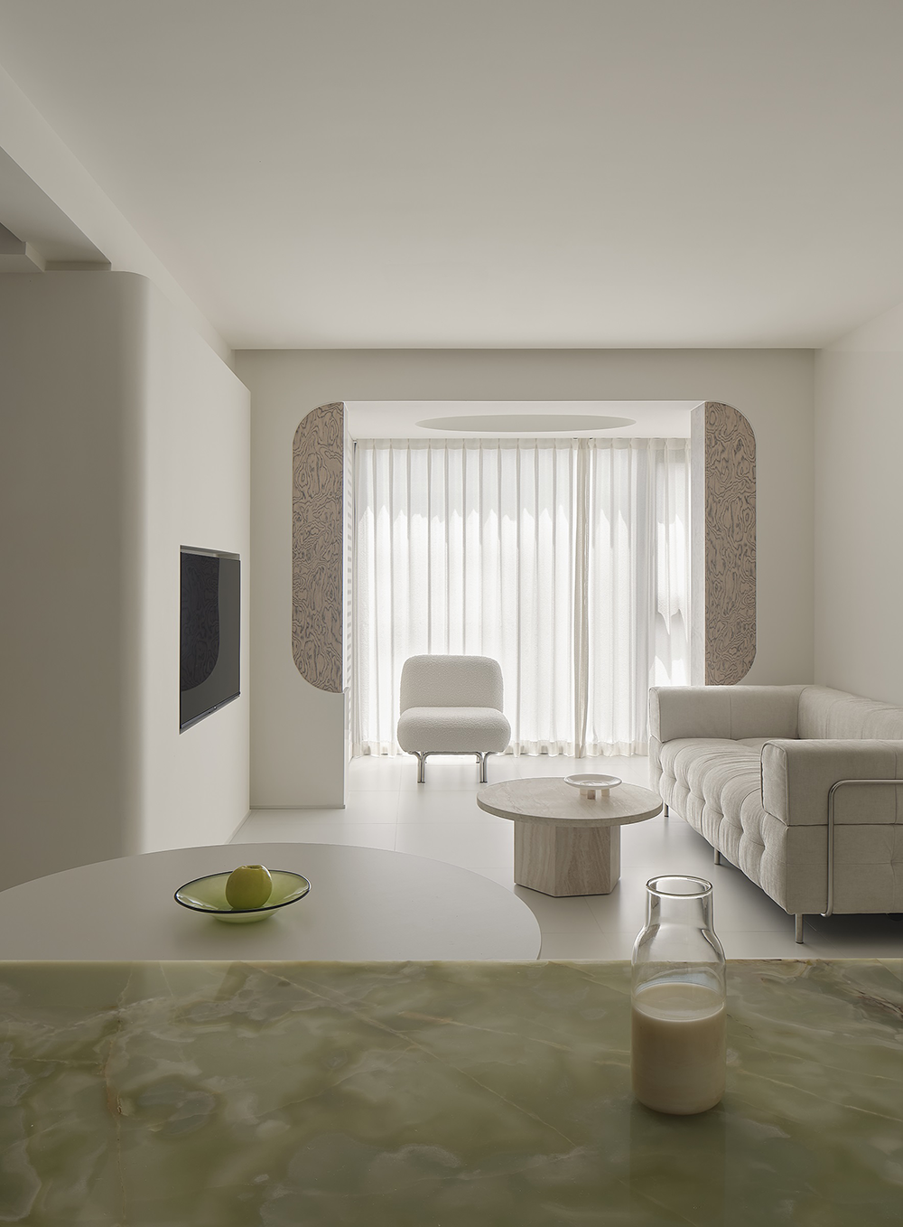 邸岸空间设计｜90㎡极简风住宅-2