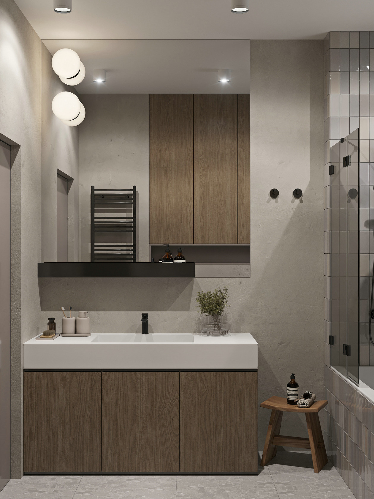 原木搭配活力橙,打造舒适空间感-6