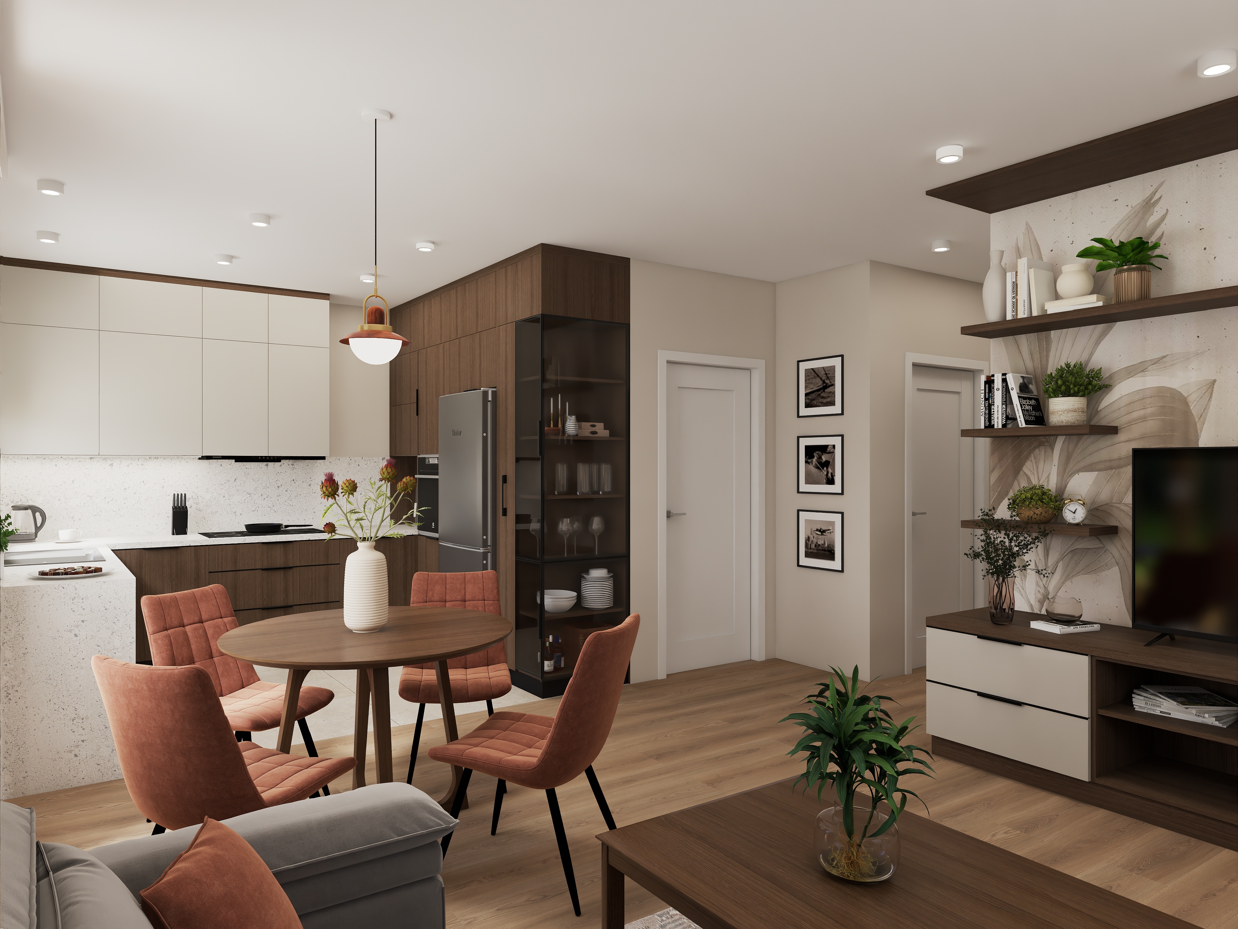 Otwarta Kuchnia z Jadalnią i przestronnym Salonem-4