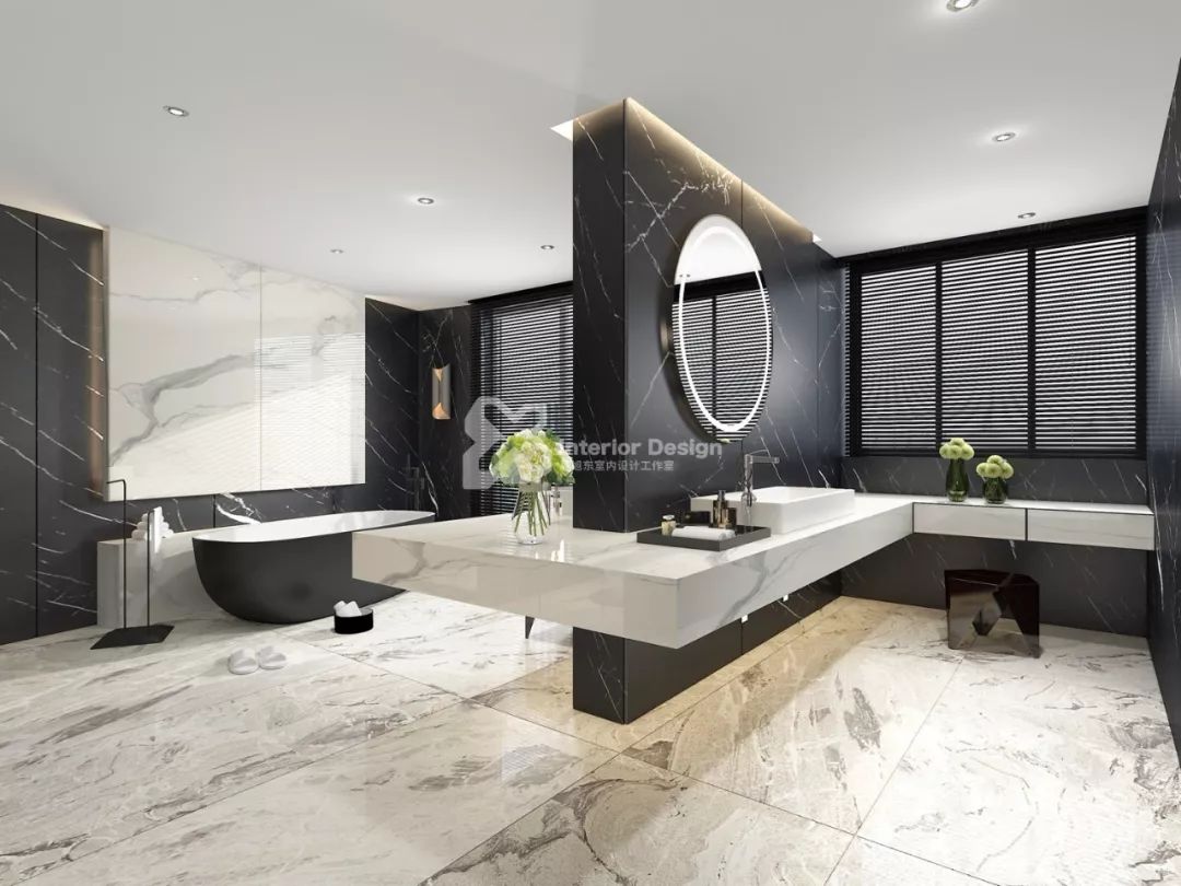 黑白极简,打造 330㎡顶层复式梦空间-83