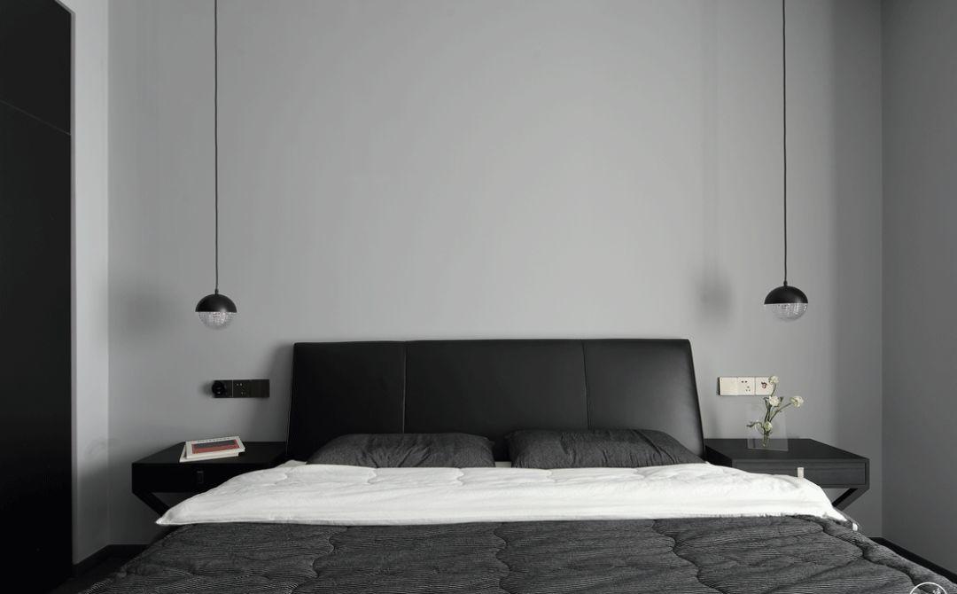 清羽设计丨平层丨黑白冷调如何打造温馨小家-23