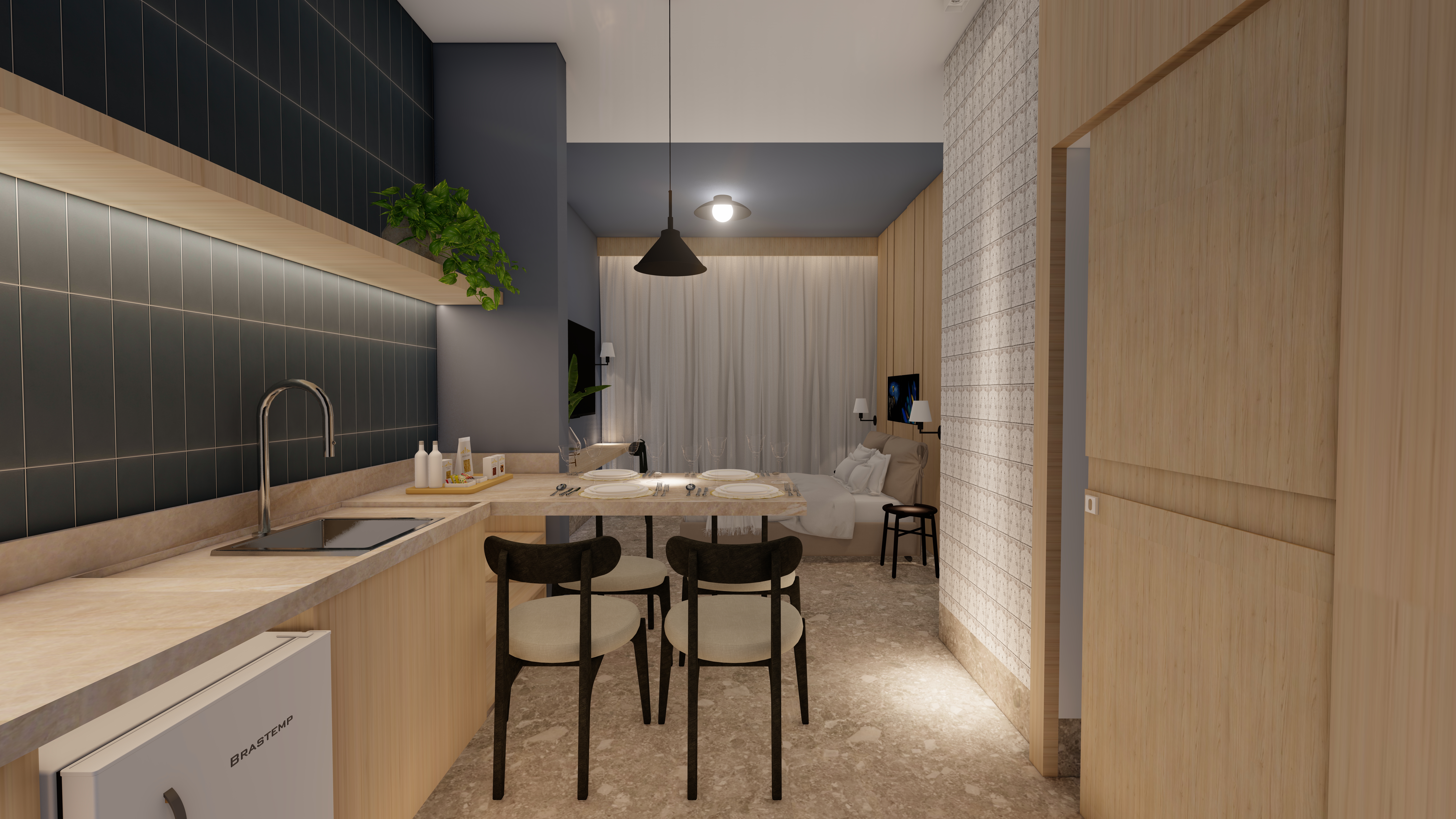 酒店家庭套房室内设计项目丨Arq. Débora Simony-4