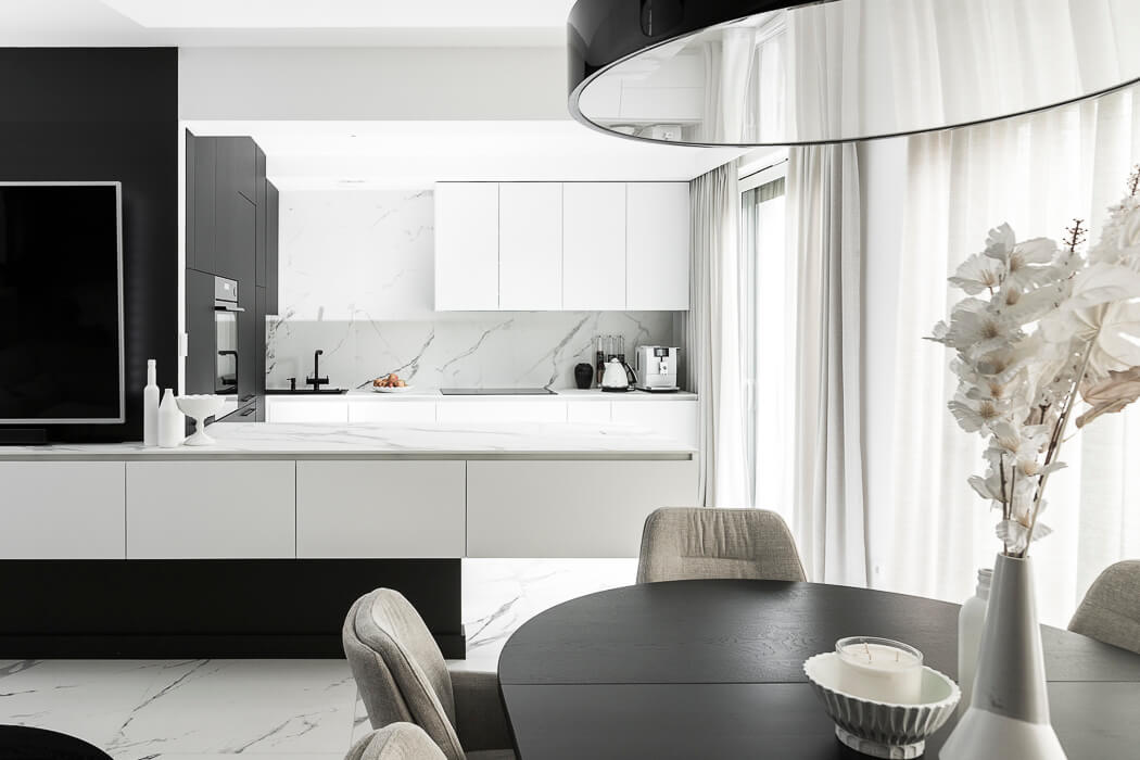 Nowoczesne wnętrze black&white w domu w Gorzowie Wielkopolskim - PLN Design-9