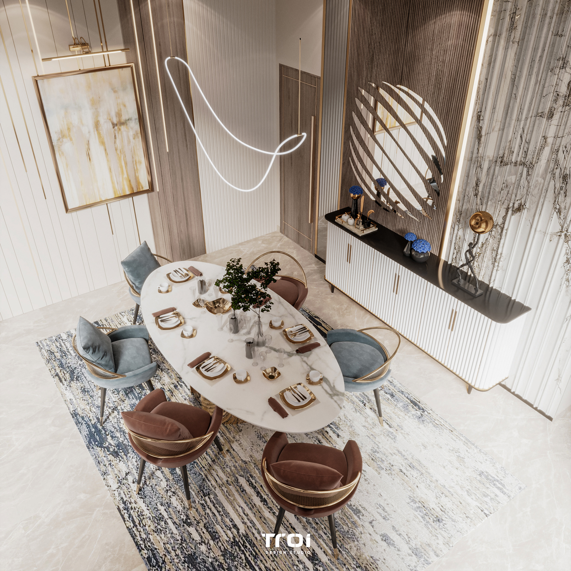 接待厅设计丨阿联酋丨Troi Design Studio-18