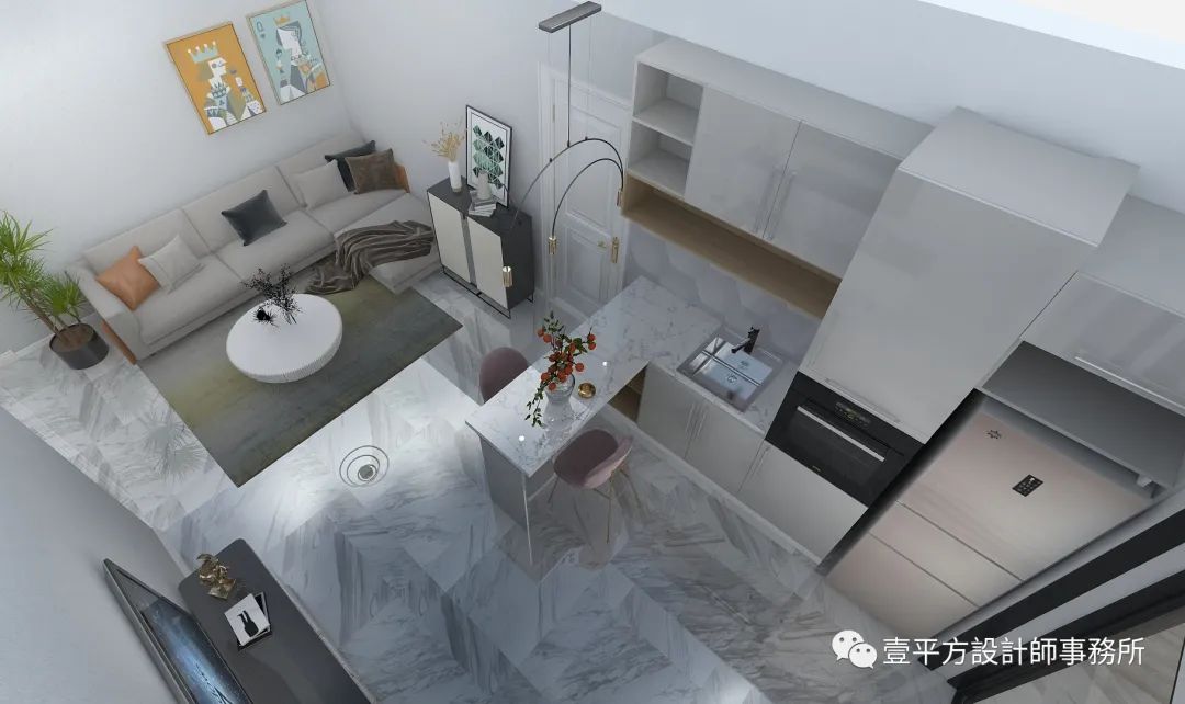 机场附近轻奢风老房改造丨ONE SQUARE DESIGN FIRM-9