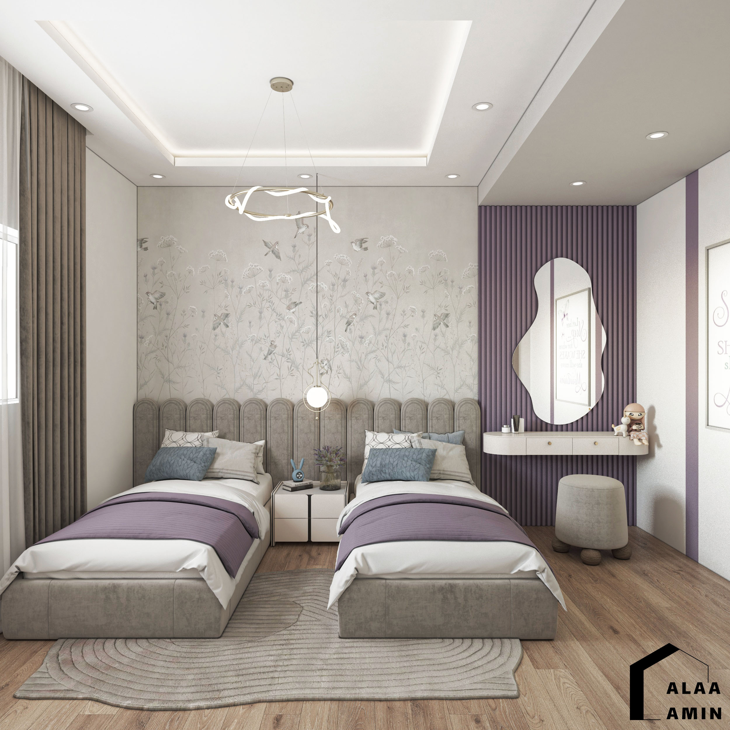 Modern Girls Bedroom-1