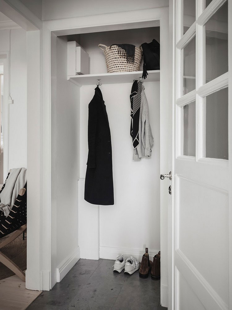 瑞典灰色调公寓，厨房卧室分区设计-41