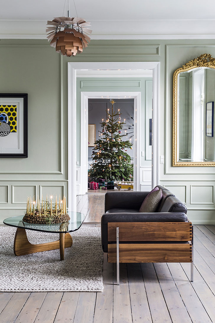 丹麦现代公寓的节日装饰艺术-5