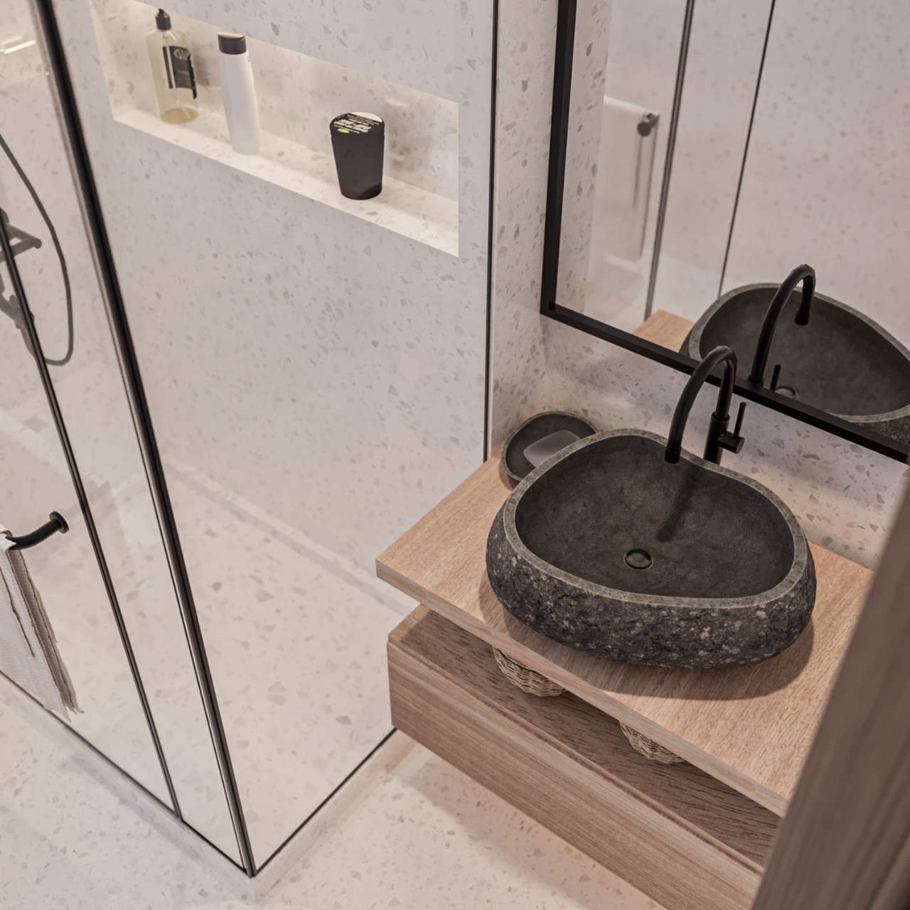 Bedroom & bathroom interior-9