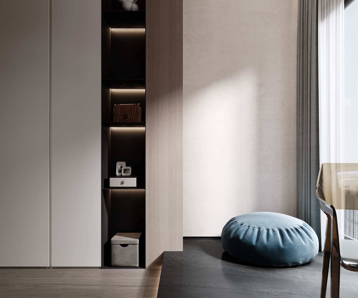 大地色系跃层套房设计丨Vike-23