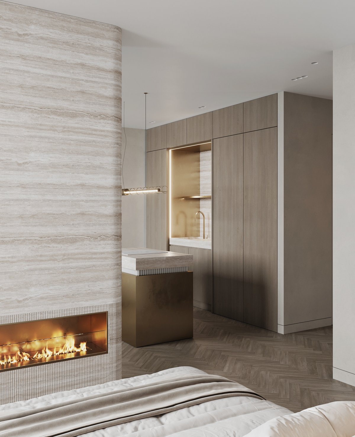 Warmgold TR 私人公寓设计丨俄罗斯莫斯科丨乌克兰 Anastasiya Zhigir 设计工作室-9