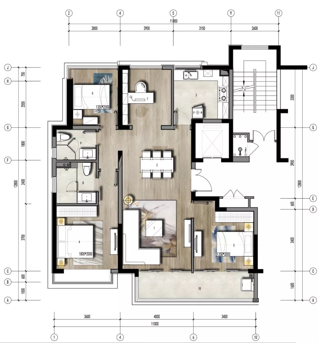 蒂芙尼蓝++ 山茶白，双色公寓演绎高品质生活-49