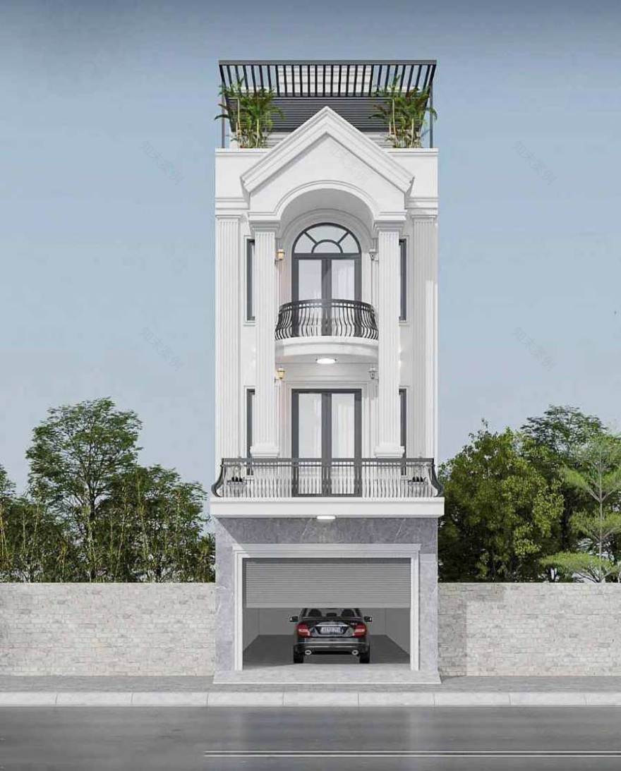 65+现代古典风格街边住宅设计案例-2