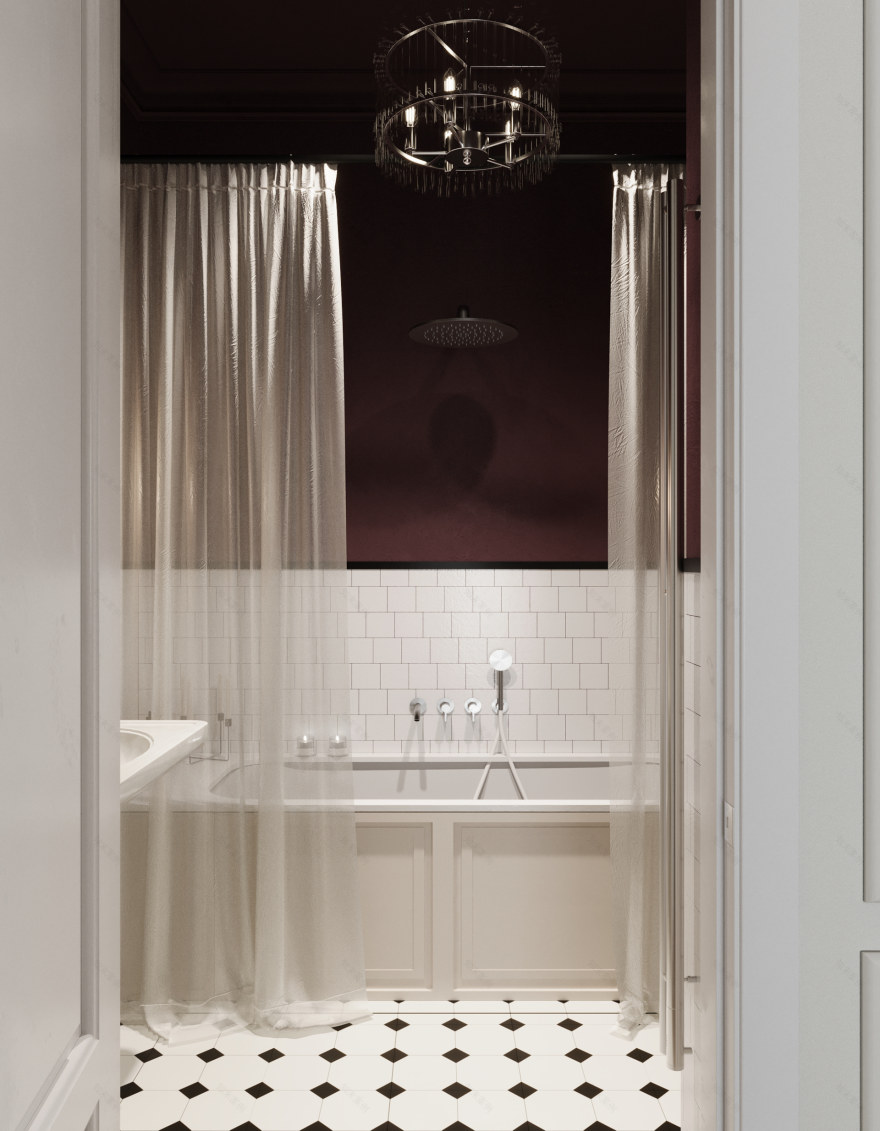 法式风格出租屋设计丨俄罗斯圣彼得堡丨Саша Михайлова-32