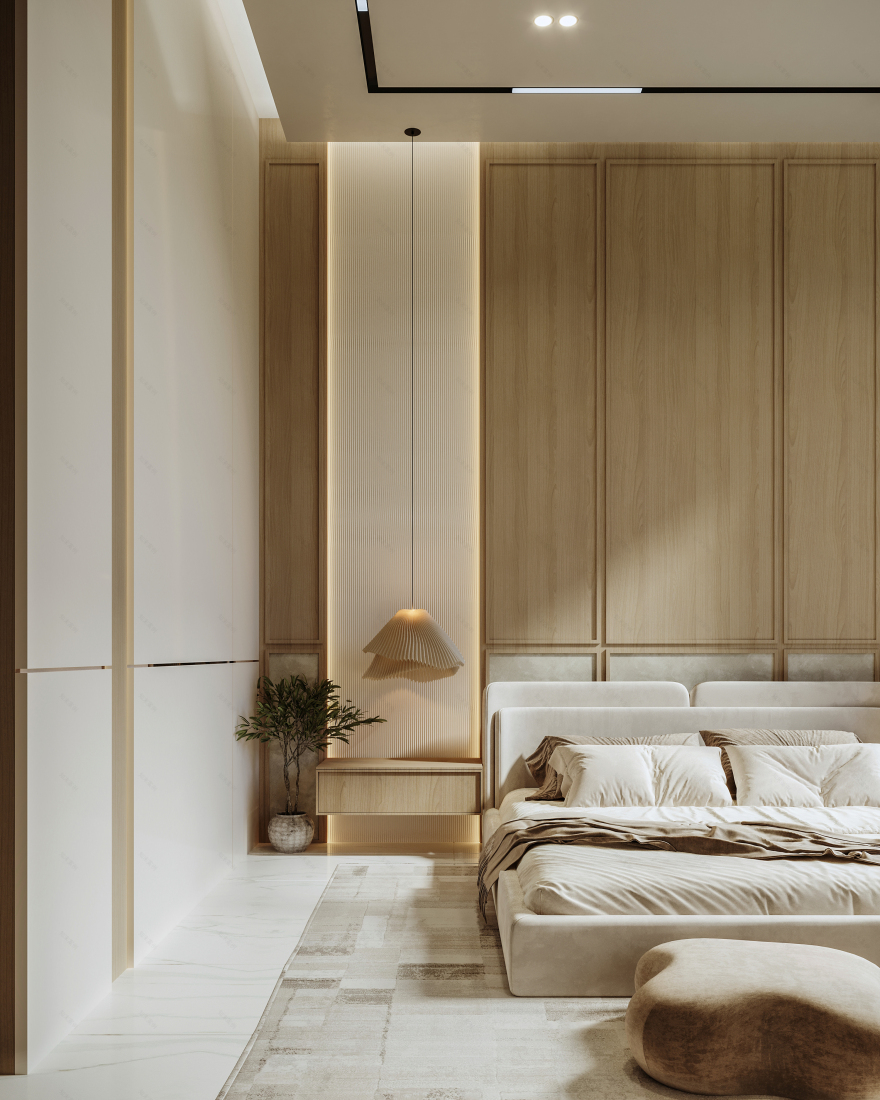 Oak Whisper – Modern Minimalist Bedroom-16