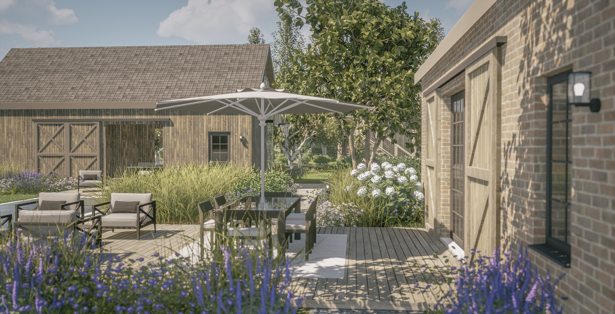 带游泳池塘的乡村花园丨Poland丨greenpixpartner.pl-7