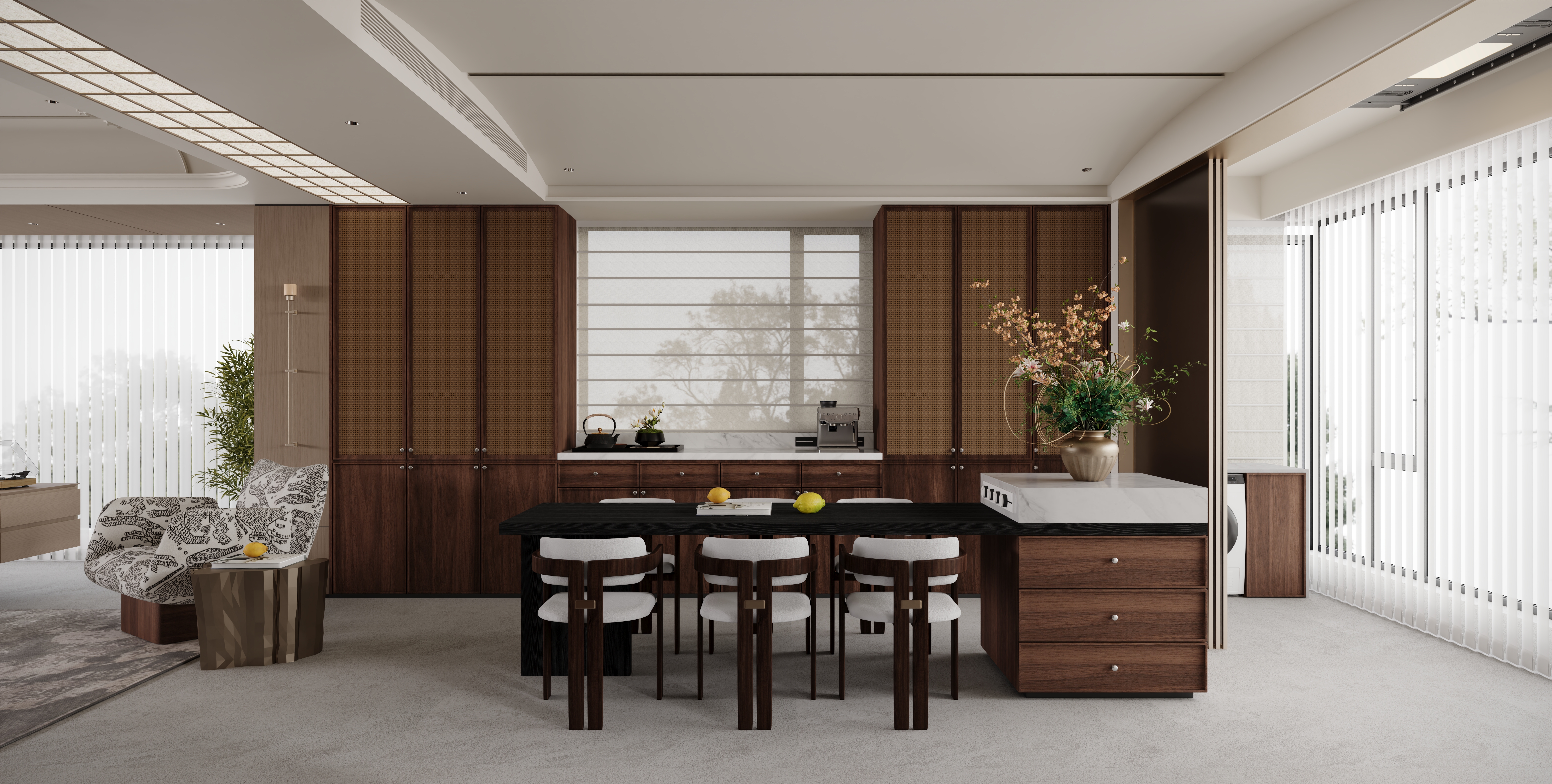 近期渲染：老钱风大平层-0