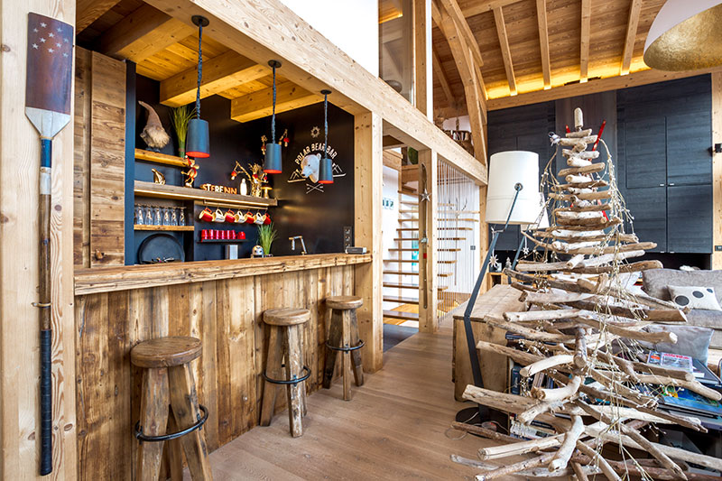 法式阿尔卑斯山现代红 ski  Chalet-6