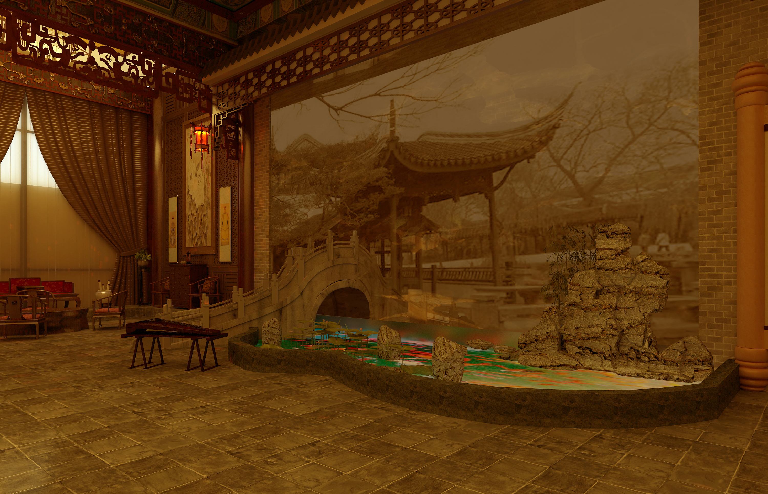 廊坊汉唐金足旗舰店——中式奢华空间-12