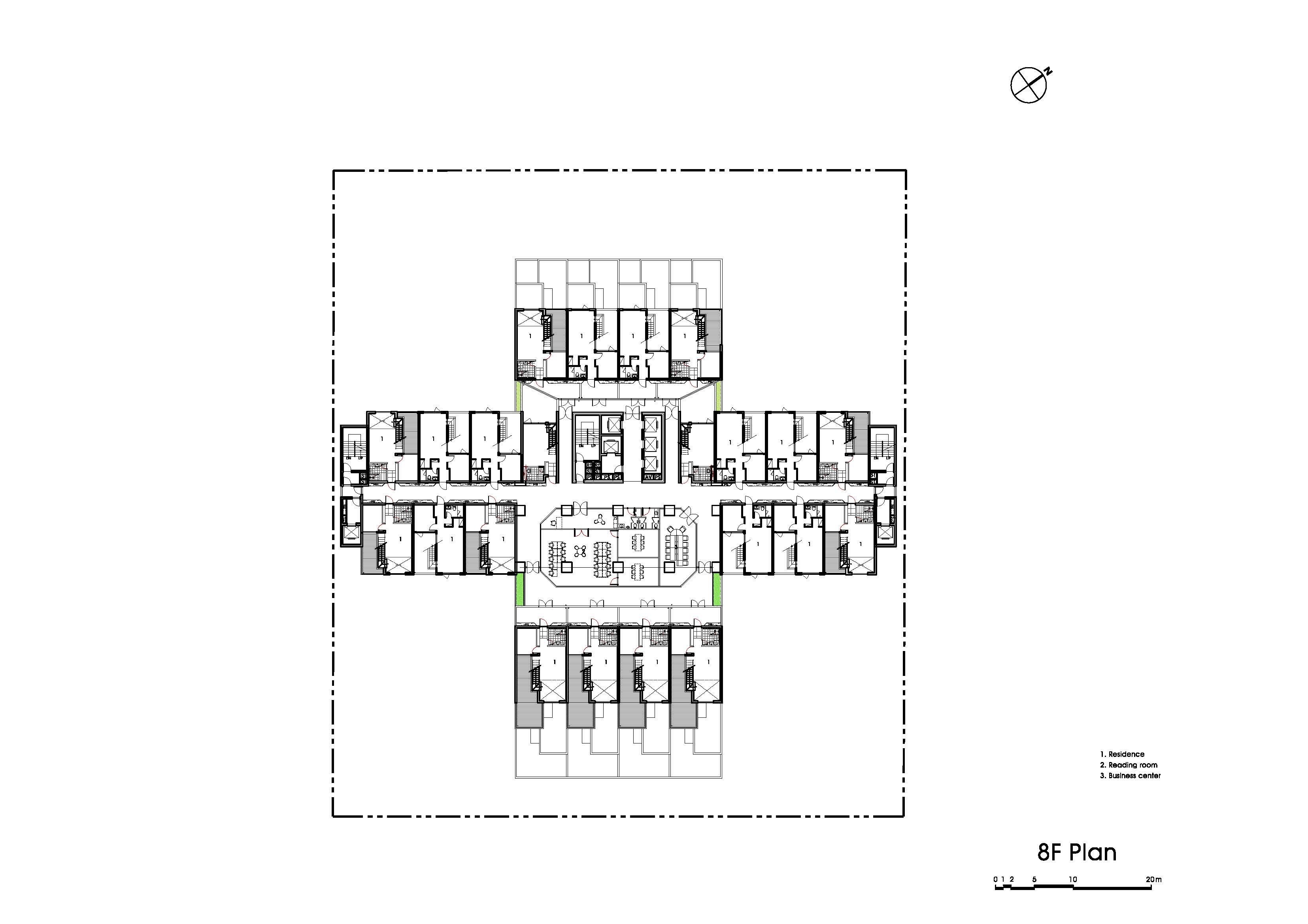 分层露台公寓 | 商业区里的宜居设计-29