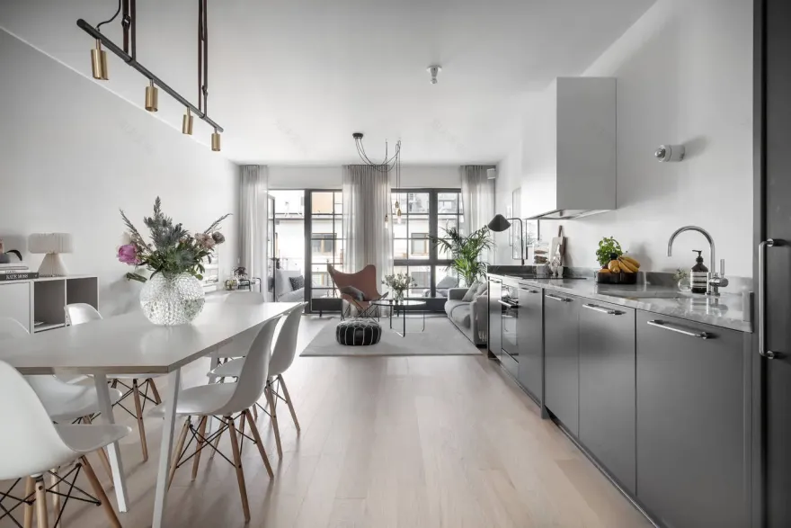 瑞典工业风公寓设计,旧厂房变时尚家居-4