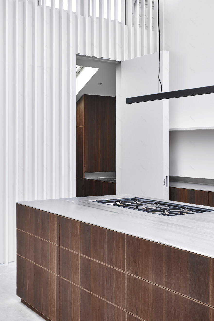 McLaren Excell contrasts smoked oak with white panelling in renovated London offices-8