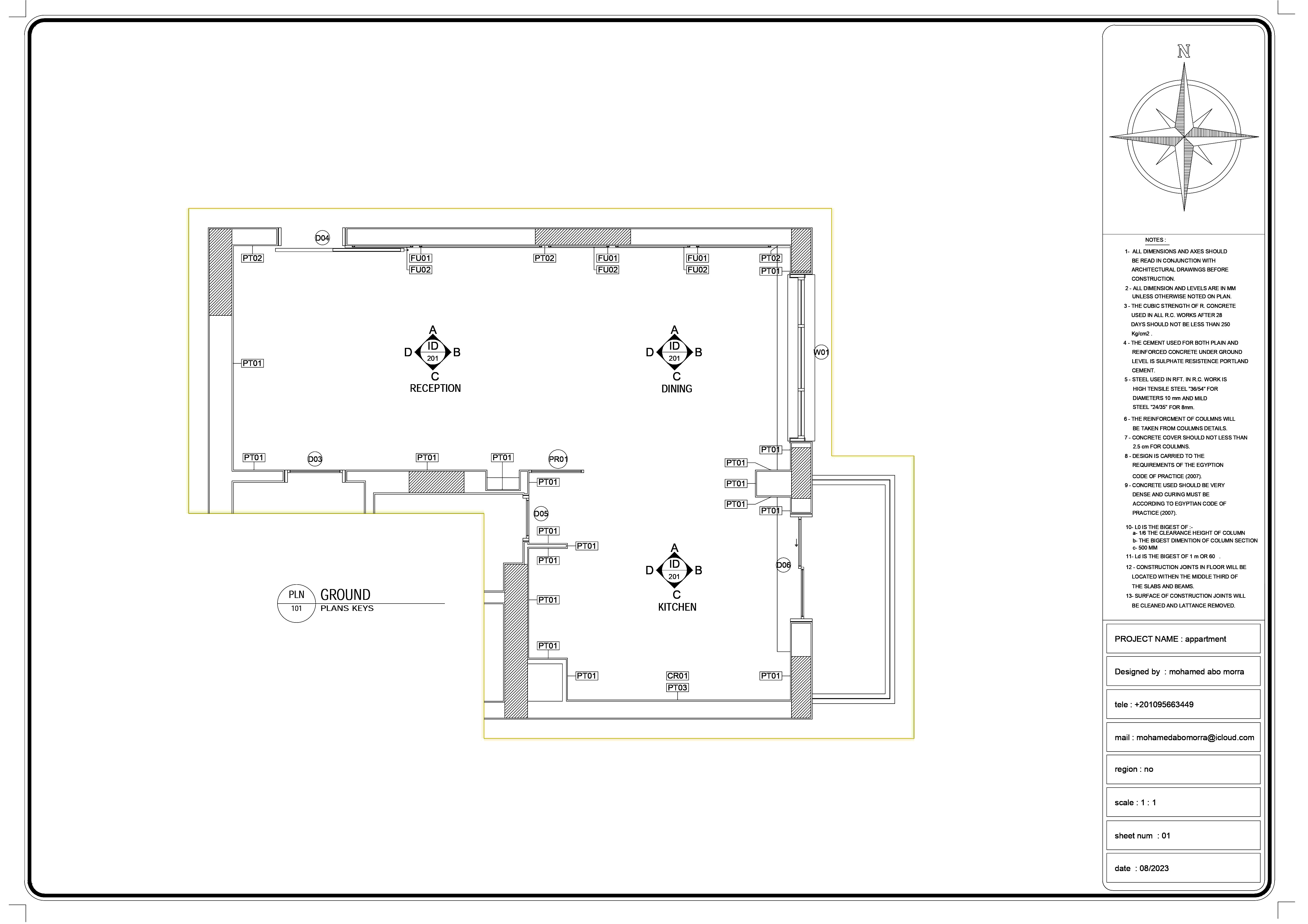 RECEPTION / DINING - KITCHEN SHOP DRAWING-1