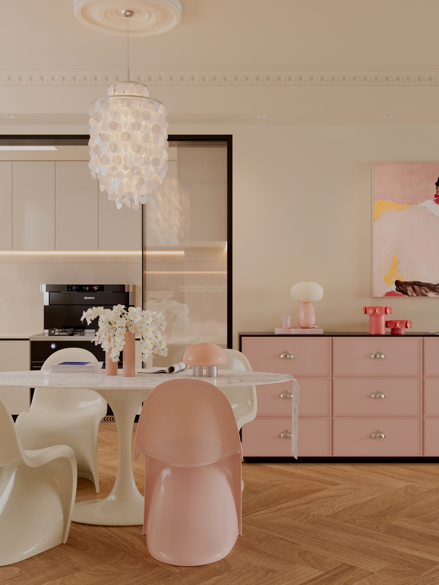 粉雾奶油｜温柔系轻法式治愈私宅-2