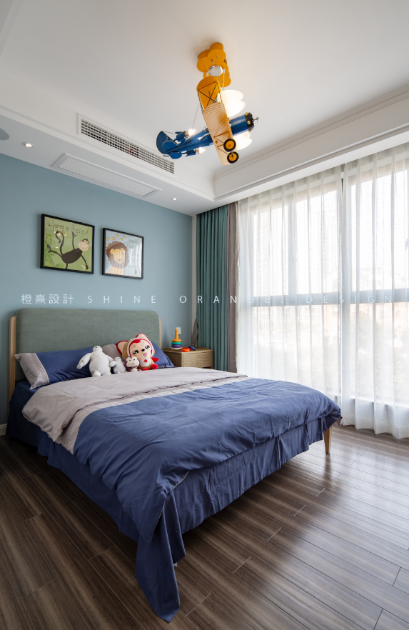 《橙熹设计》宁波现代美式别墅,温馨浪漫,打造舒适居家空间-50