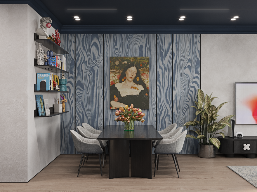 厨房 起居空间 · 公寓丨Alisa Ostapnko-8