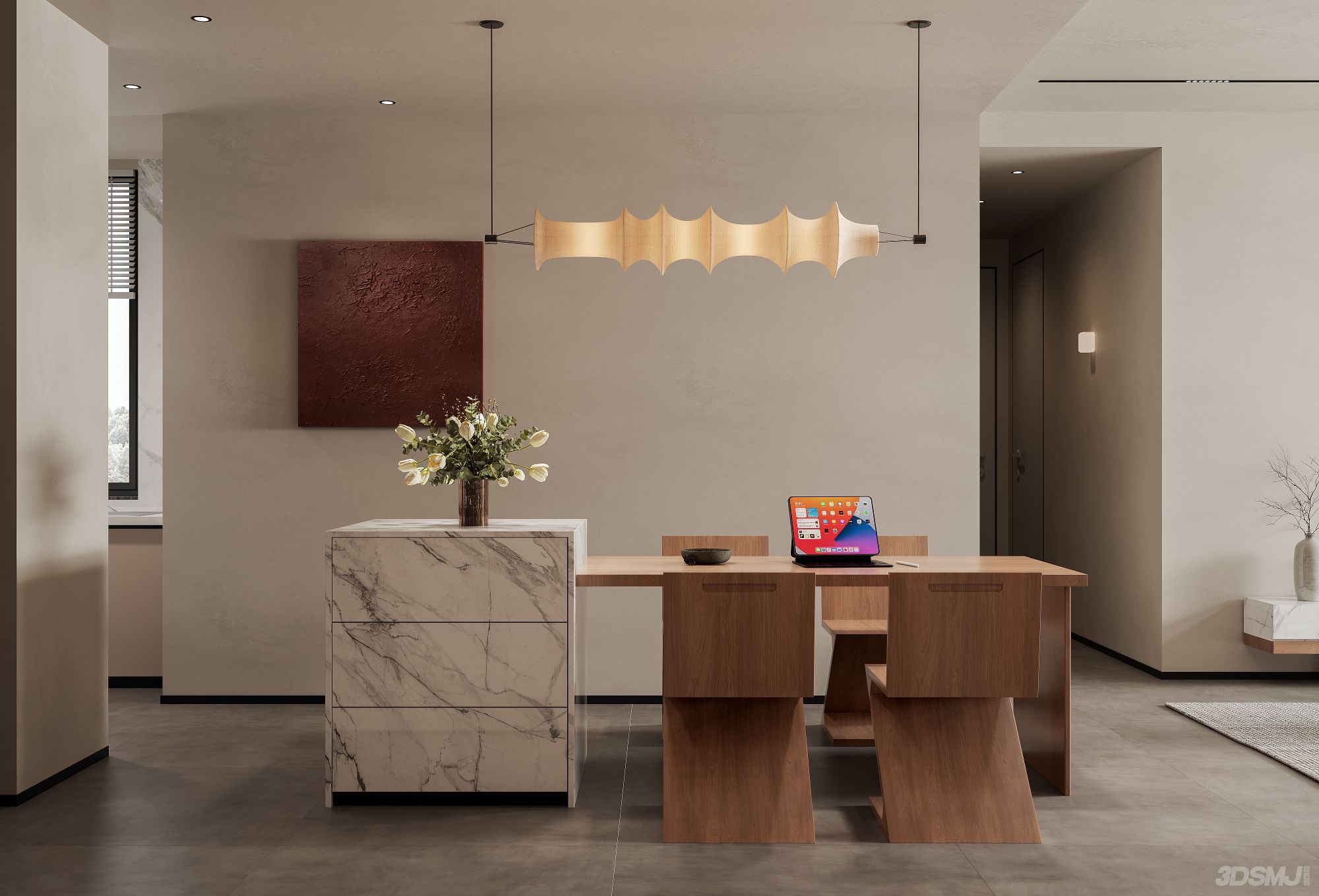 简约客餐厅效果图-1