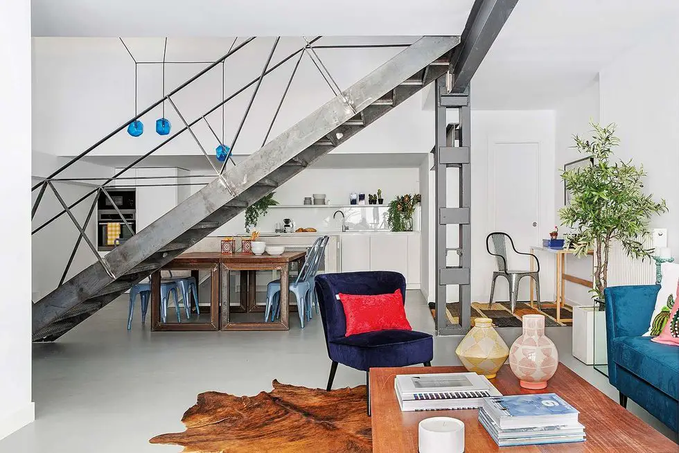 马德里中心复古阁楼，工业风与艺术完美结合-1