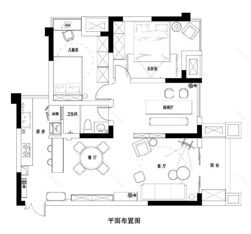 重庆鲁能领秀城 74 平米小美式北欧混搭风家居设计-58