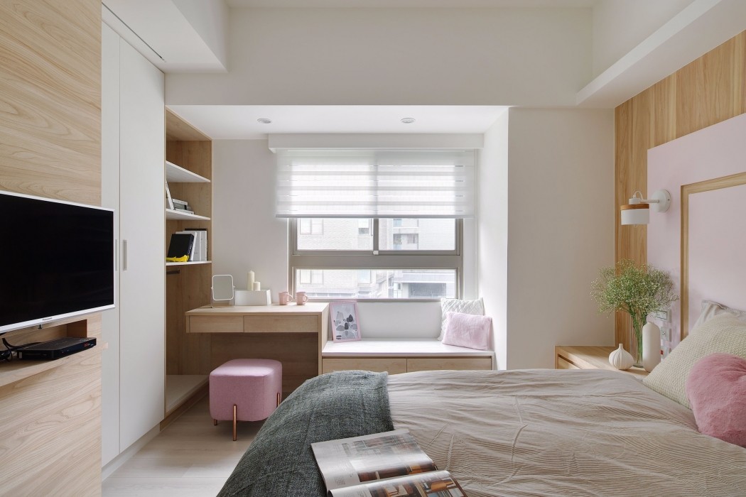 北欧风 86㎡原木简约住宅设计-9